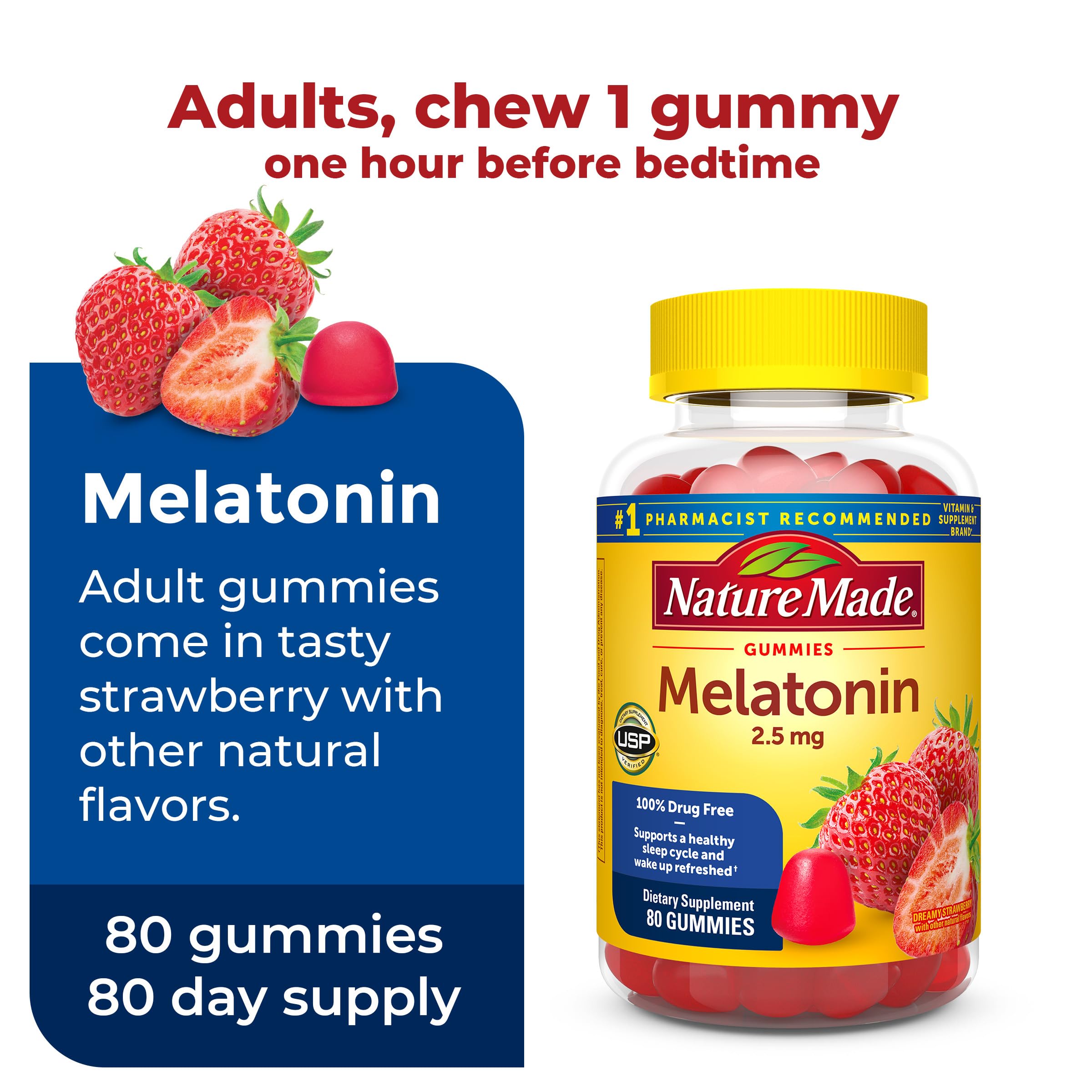Nature Made Adult & Kids Melatonin Gummies Combo Pack for Restful Sleep, Family Pack, Sleep Aids for Adults & Kids, Two Sleep Gummies Bottles - Image 4