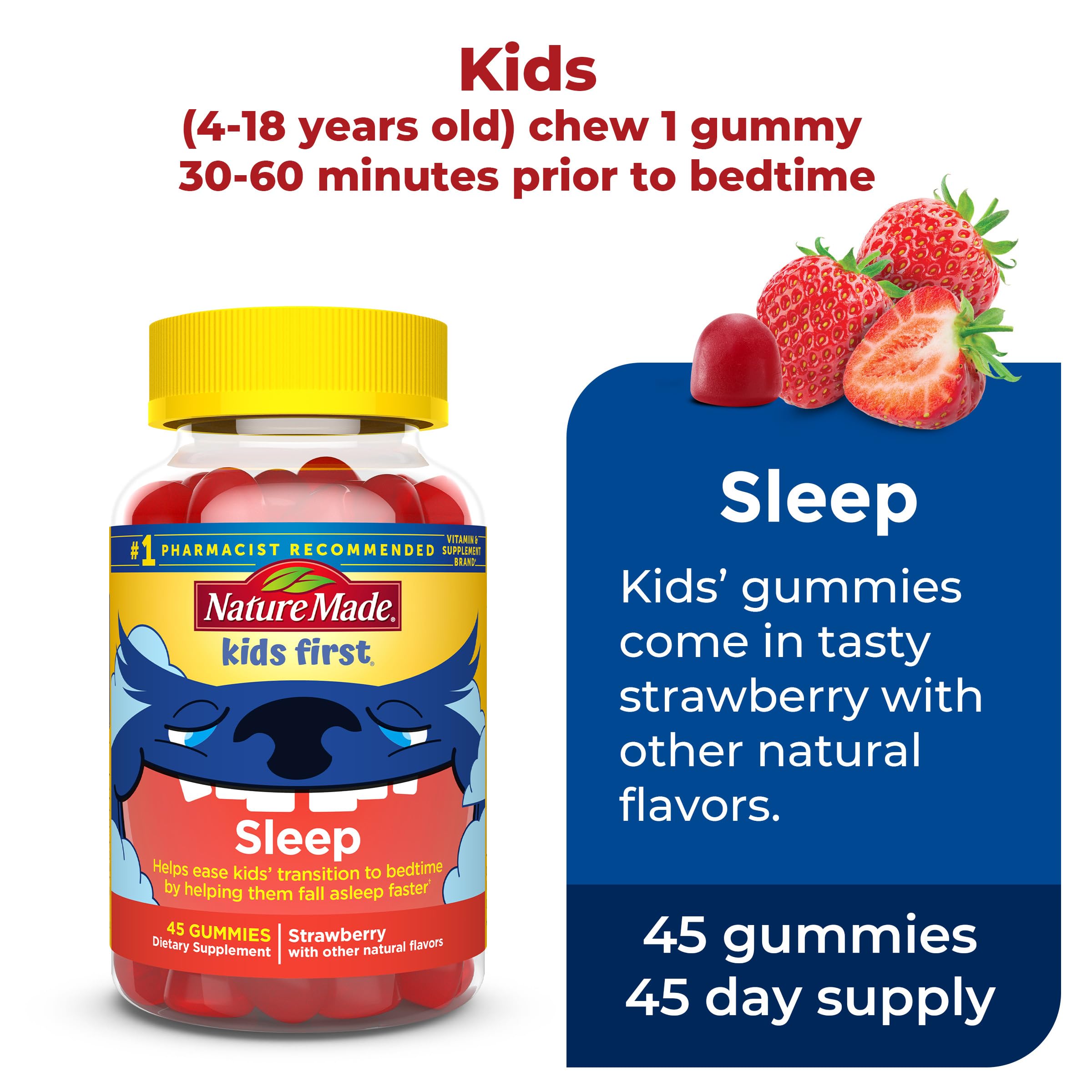Nature Made Adult & Kids Melatonin Gummies Combo Pack for Restful Sleep, Family Pack, Sleep Aids for Adults & Kids, Two Sleep Gummies Bottles - Image 5