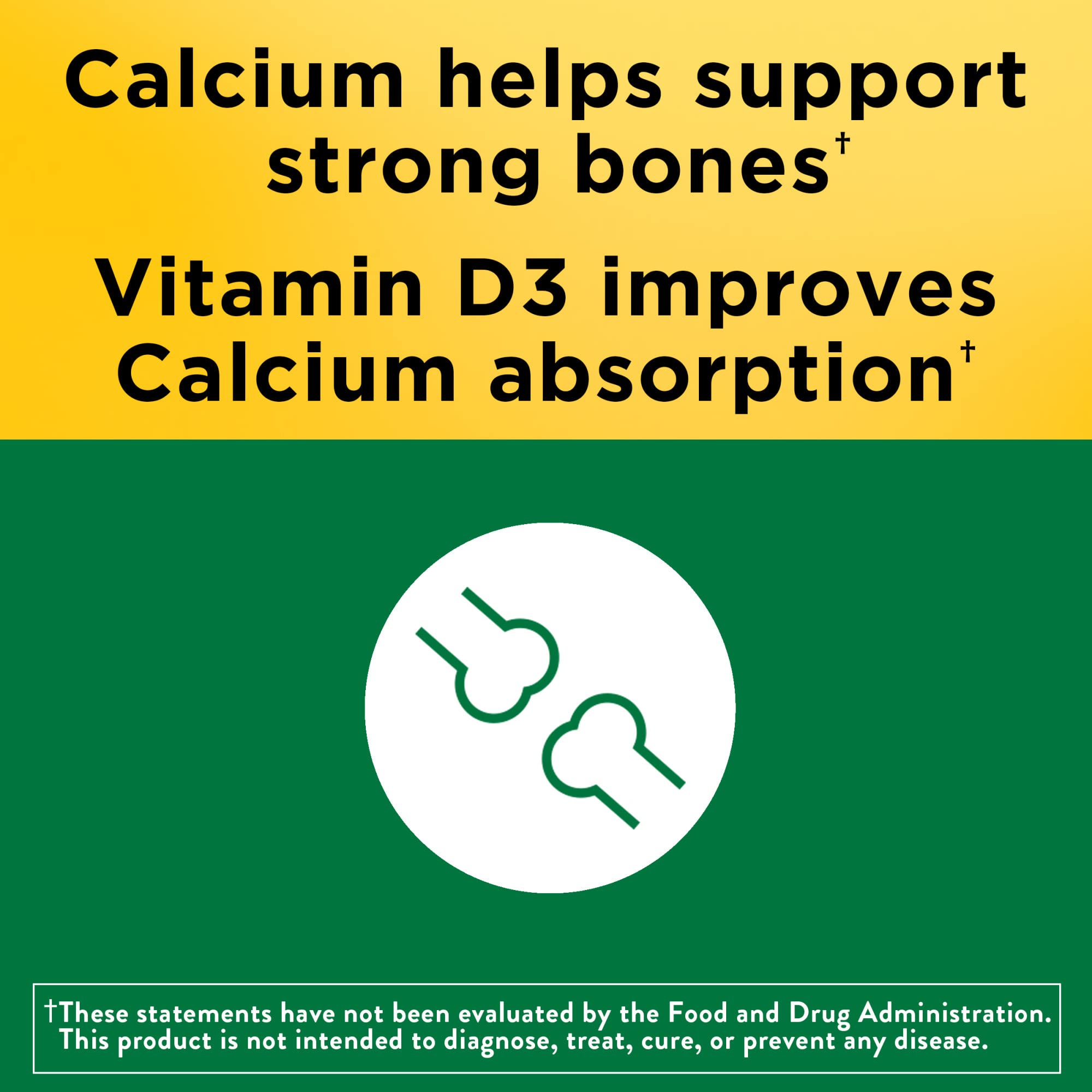 Nature Made Calcium 600 mg with Vitamin D3, Dietary Supplement for Bone Support, 220 Tablets - Image 3