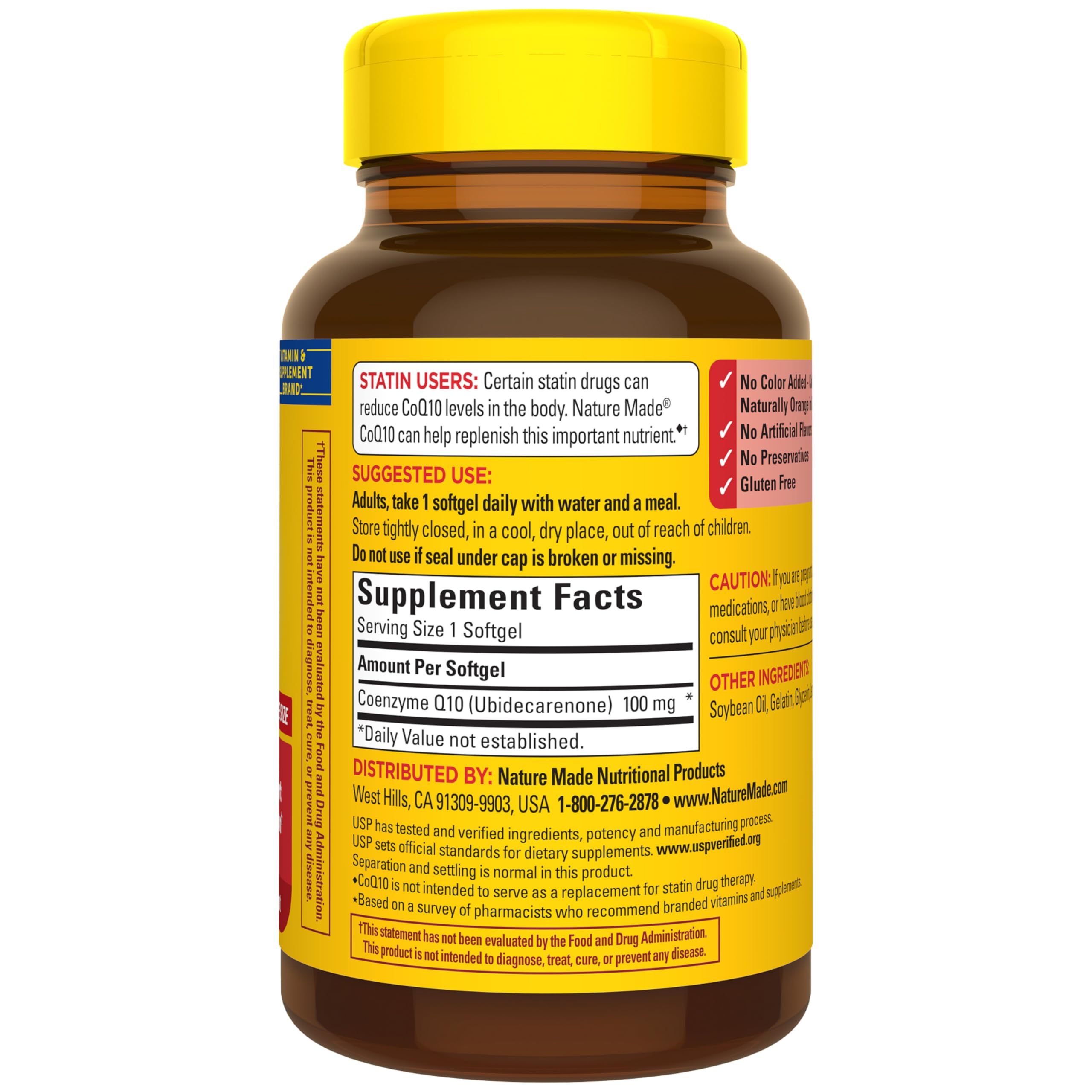 Nature Made CoQ10 100mg, Dietary Supplement for Heart Health Support, 72 Softgels, 72 Day Supply - Image 8