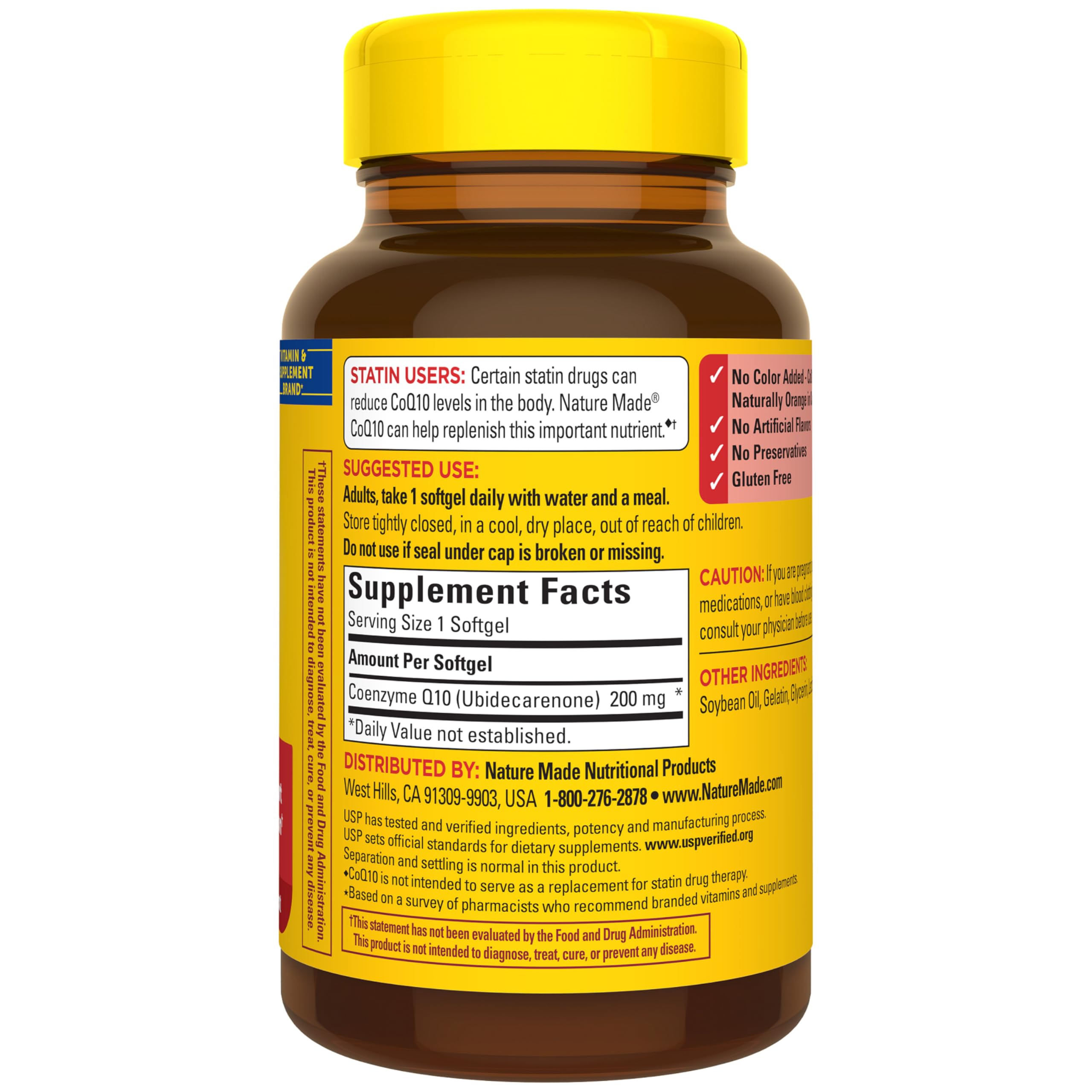 Nature Made CoQ10 200mg Softgels, Dietary Supplement for Heart Health Support, 105 Softgels, 105 Day Supply - Image 8