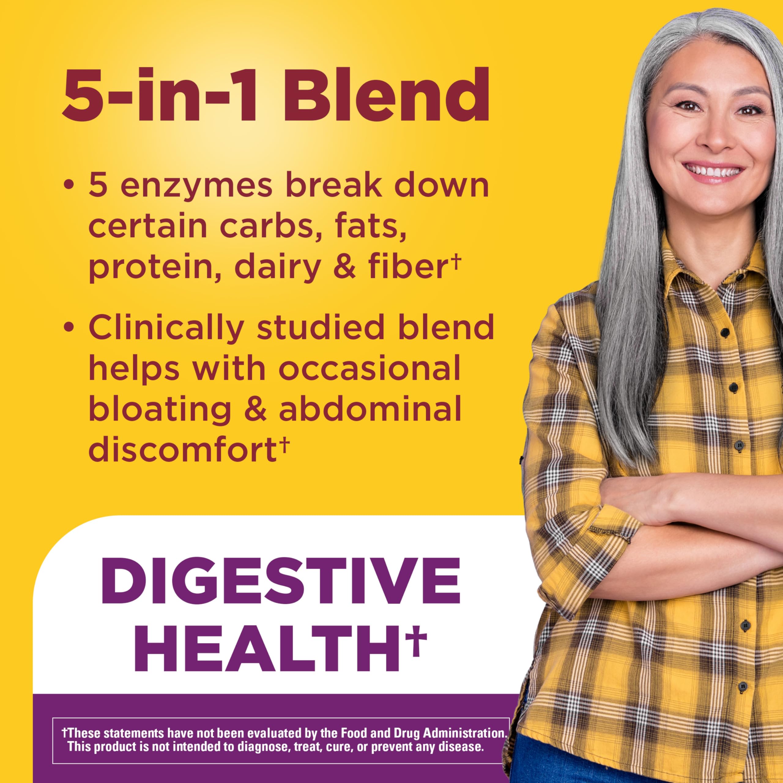Nature Made Digestive Enzymes 5-in-1 Blend, Digestive Health Support, 90 Chewable Tablets, 30 Day Supply - Image 3