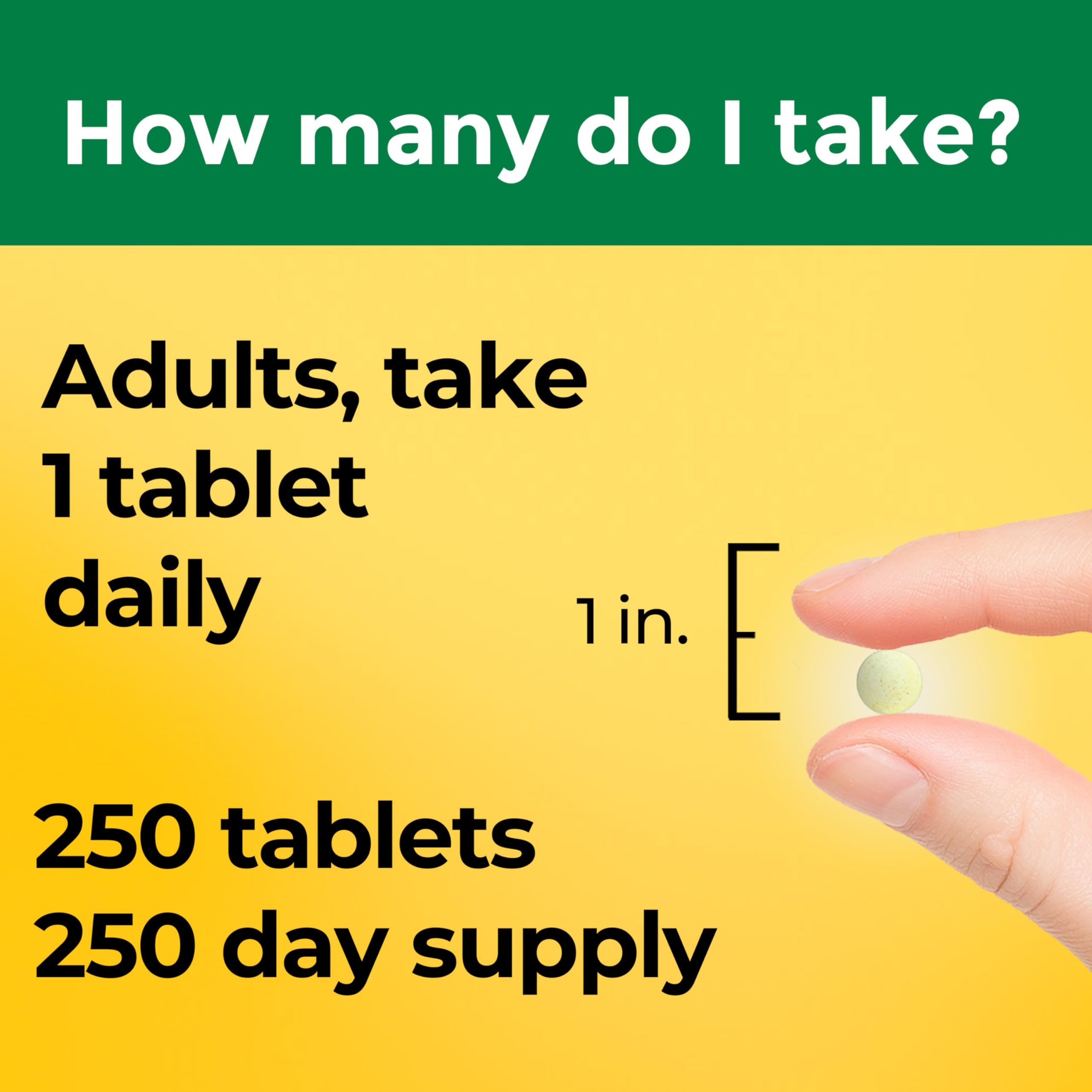 Nature Made Folic Acid 400 mcg (665 mcg DFE) Dietary Supplement for Nervous System Function, Folic Acid Supplements for Women and Men, 250 Tablets, 250 Day Supply - Image 4