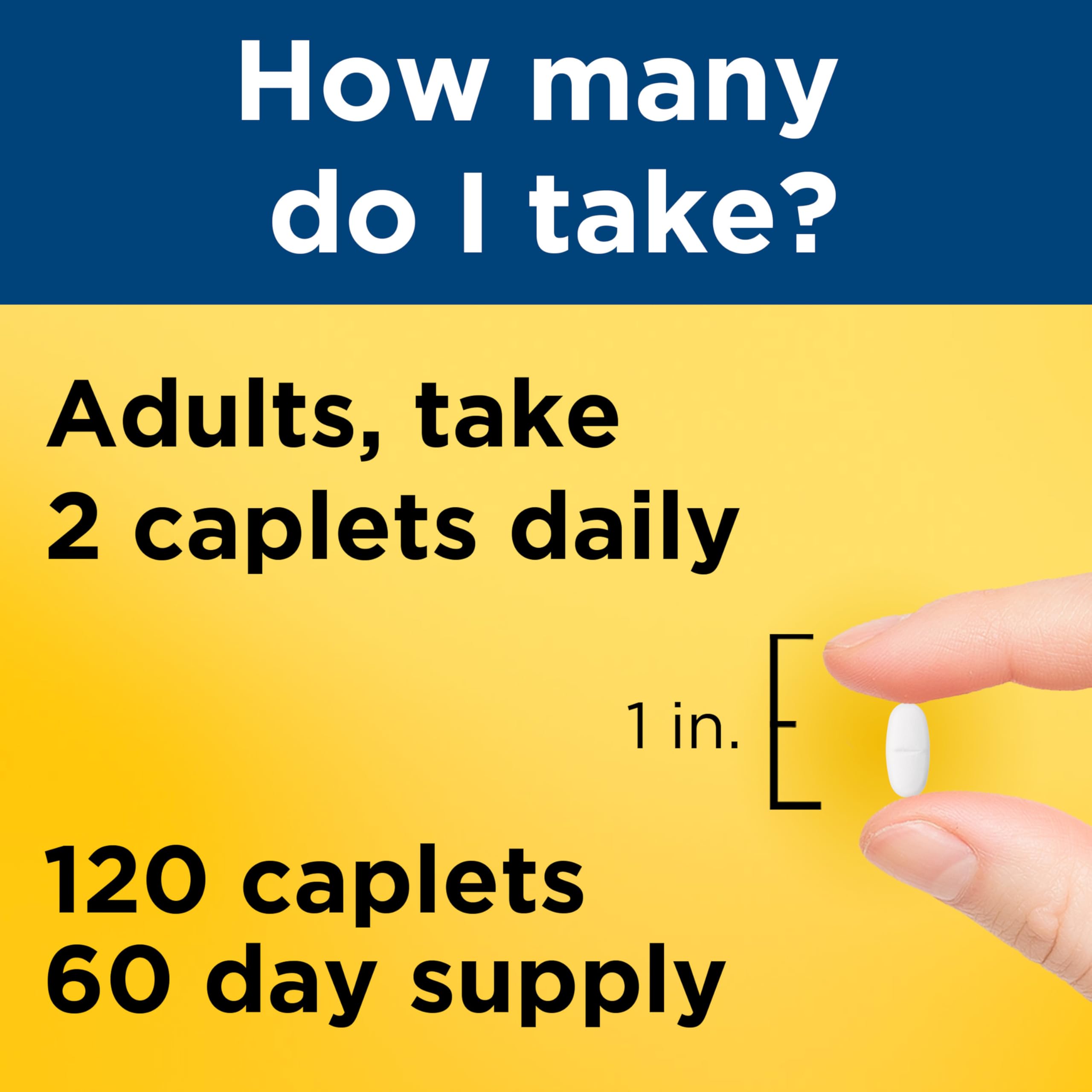 Nature Made Glucosamine Chondroitin Complex with MSM, Dietary MSM Glucosamine Chondroitin Supplement for Joint Support, 120 Caplets, 60 Day Supply - Image 5