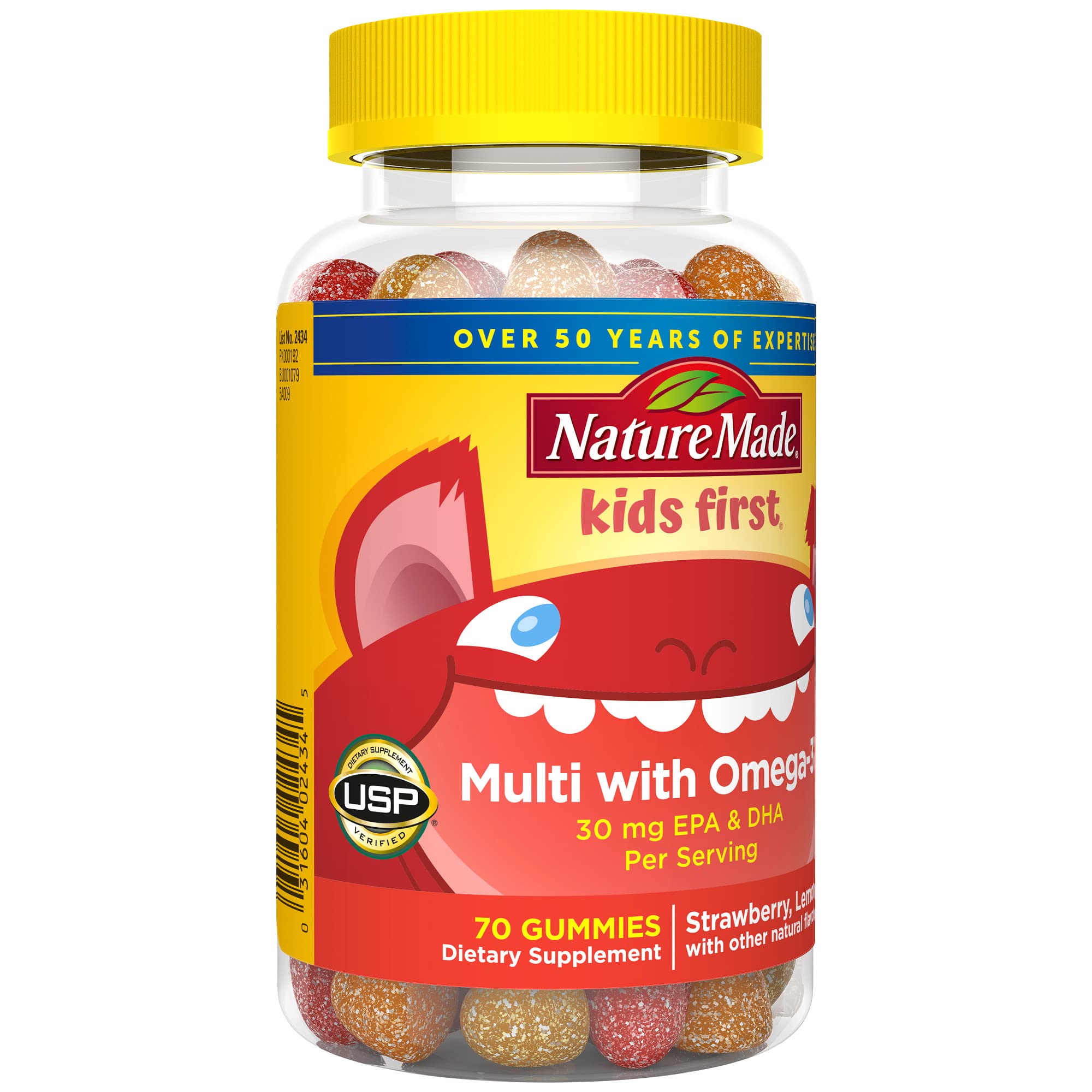Nature Made Kids First Multivitamin with Omega-3, Kids Gummy Multivitamins with Vitamins and Minerals for Nutritional Support, 70 Gummies - Image 8