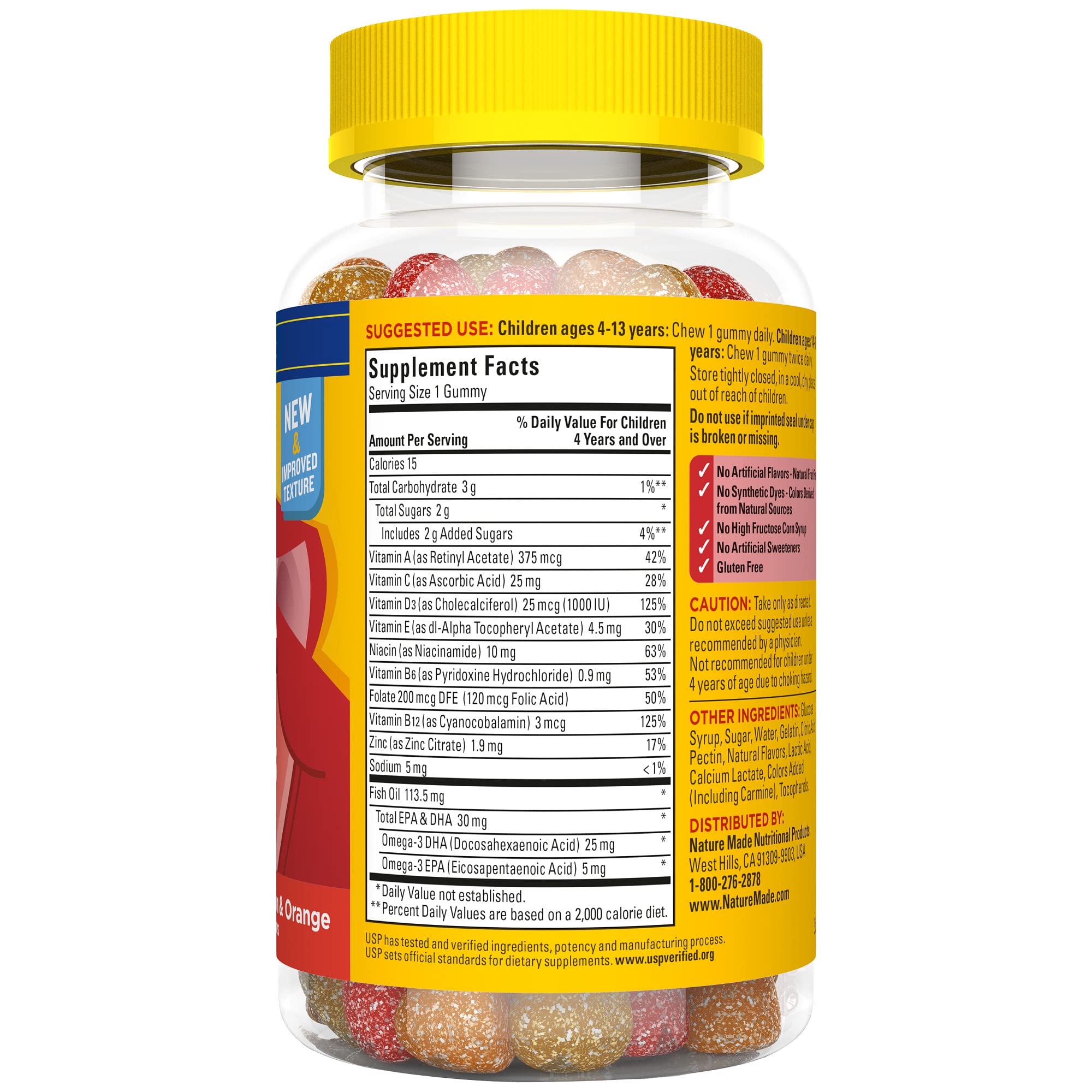 Nature Made Kids First Multivitamin with Omega-3, Kids Gummy Multivitamins with Vitamins and Minerals for Nutritional Support, 70 Gummies - Image 9