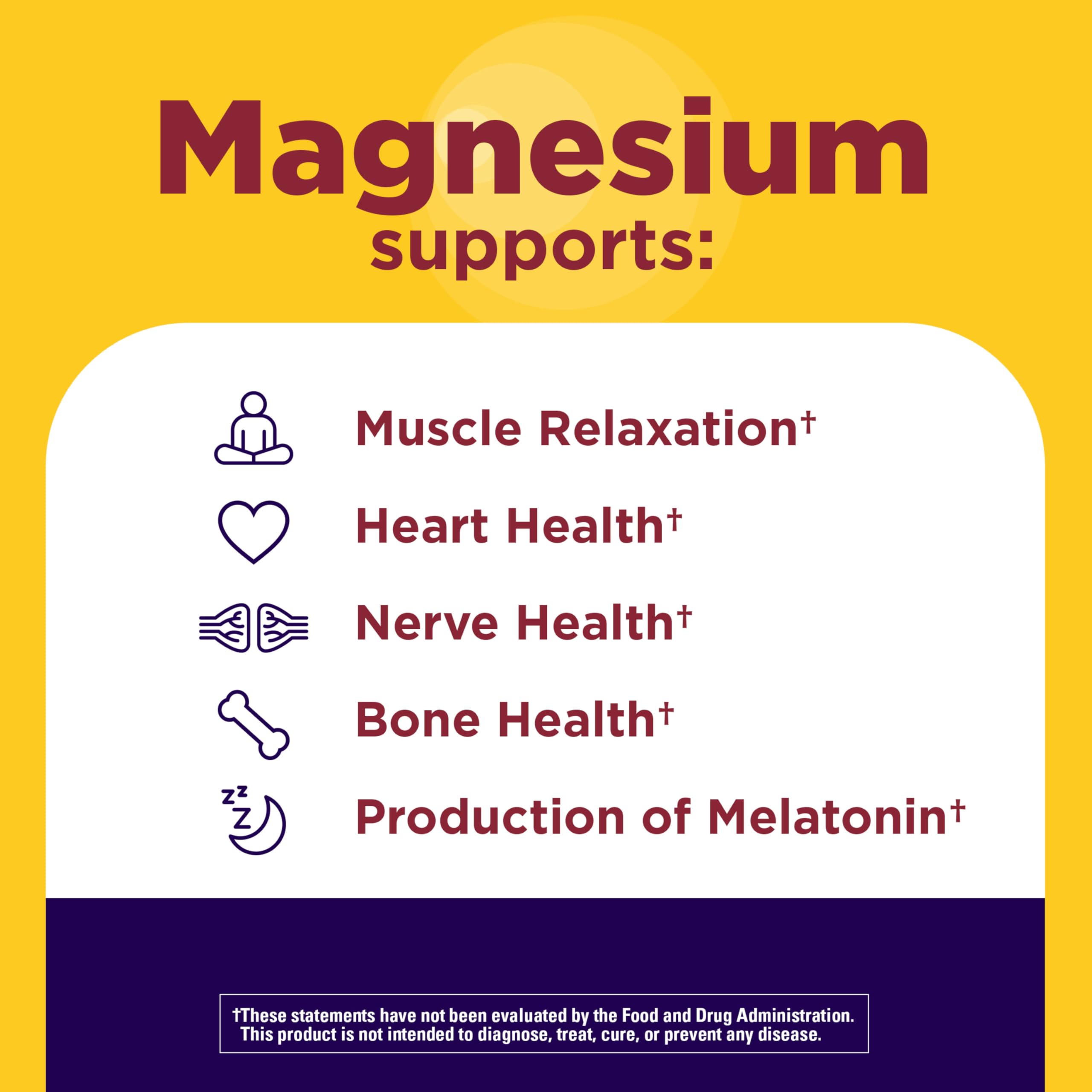 Nature Made Magnesium + Ashwagandha Capsules, Stress Relief and Sleep Support, Magnesium 300 mg and Ashwagandha Supplements, 60 Capsules, 30 Day Supply - Image 3