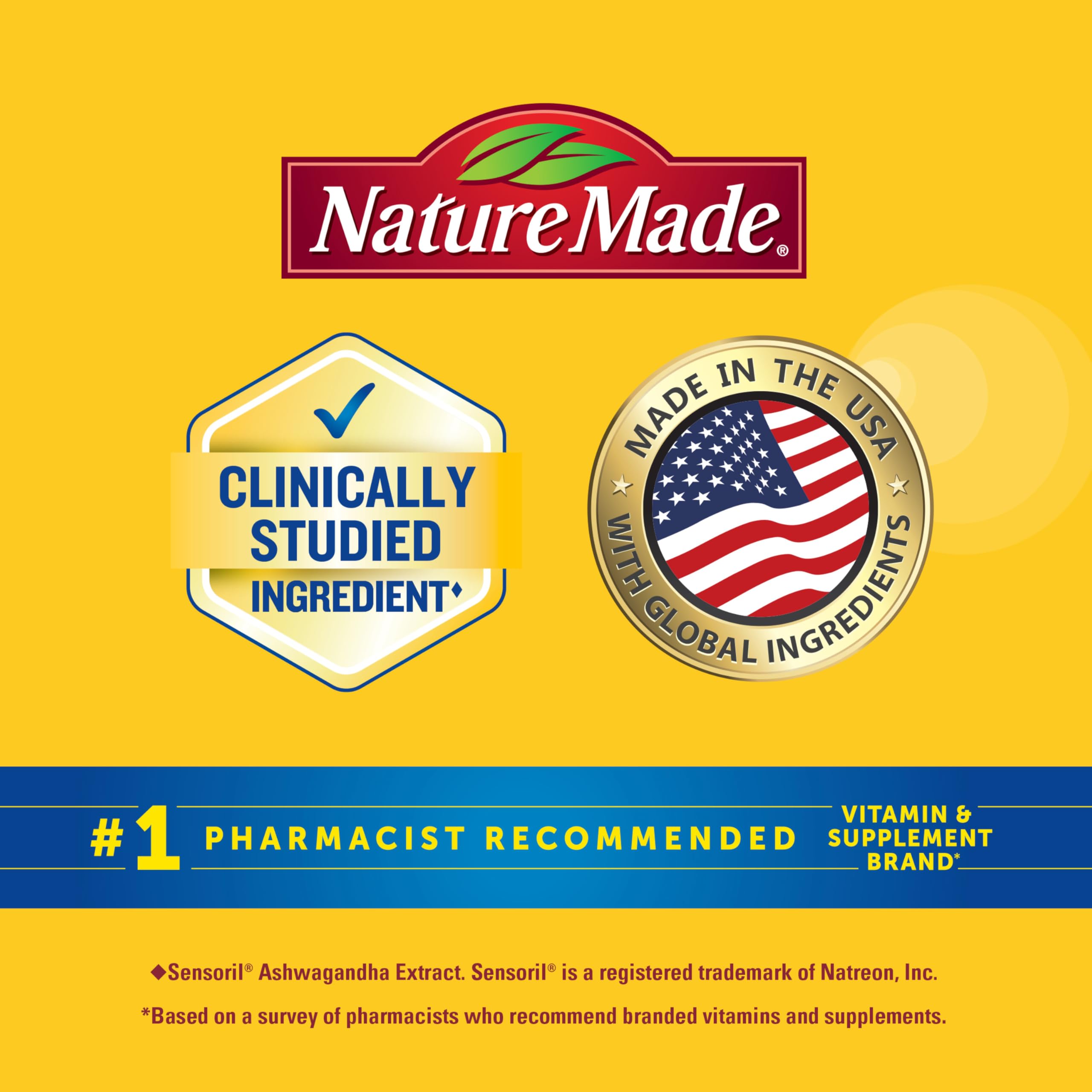 Nature Made Magnesium + Ashwagandha Capsules, Stress Relief and Sleep Support, Magnesium 300 mg and Ashwagandha Supplements, 60 Capsules, 30 Day Supply - Image 6