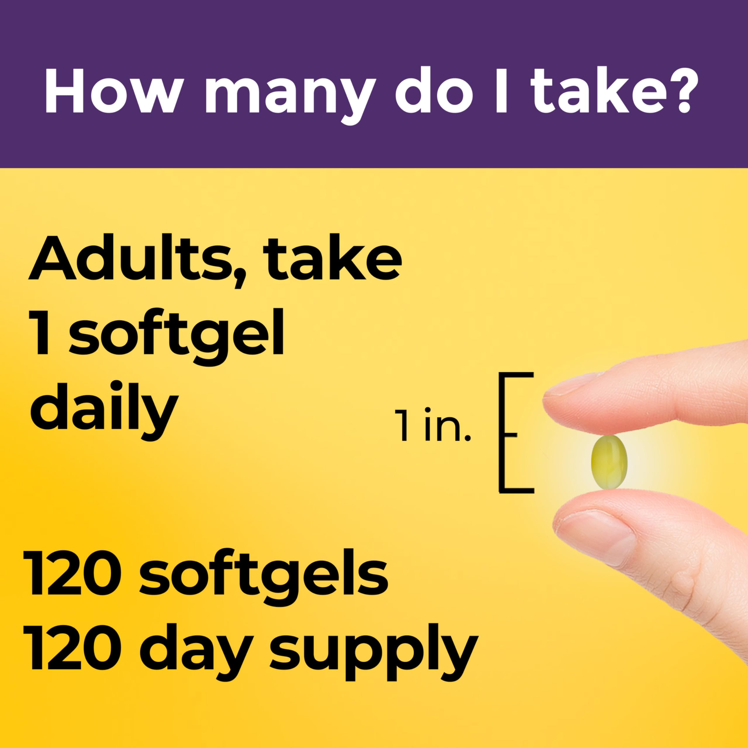 Nature Made Maximum Strength Biotin 5000 mcg Softgels, Biotin Hair Skin and Nails Vitamins Dietary Supplement, 120 Count - Image 6