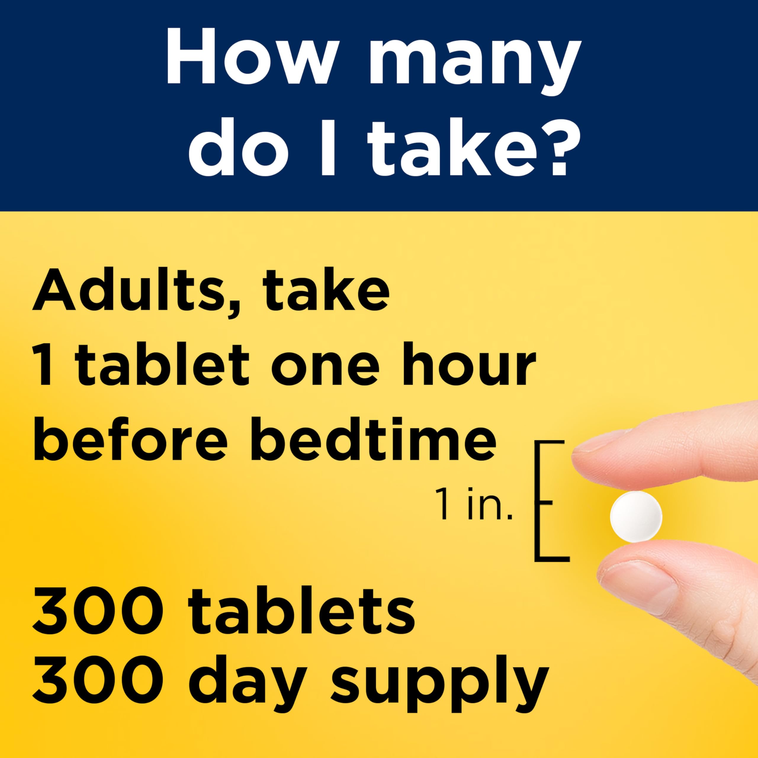 Nature Made Melatonin 5mg Extra Strength Tablets, 100% Drug Free Sleep Aid, Sleep Supplements for Adults, 300 Tablets, 300 Day Supply - Image 4