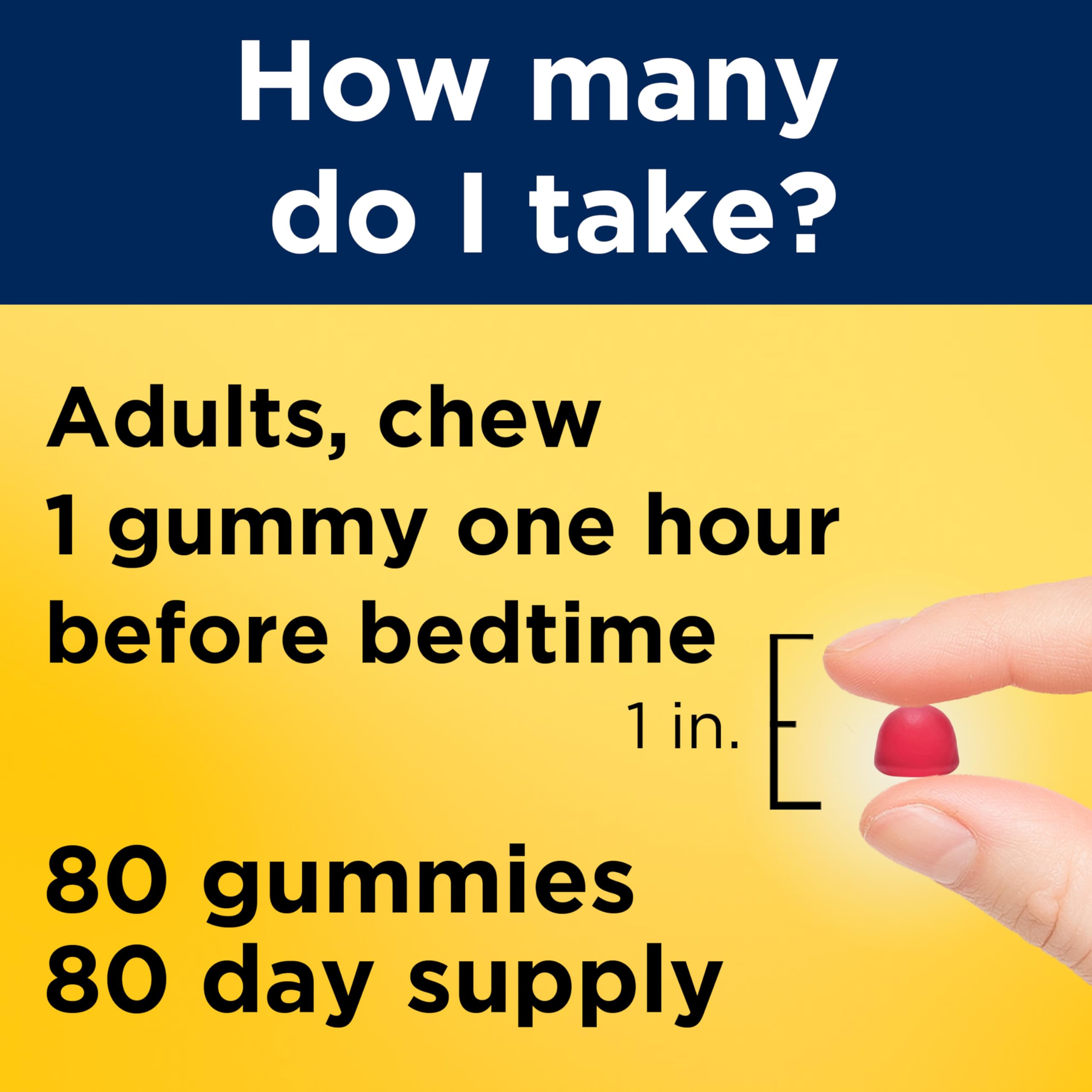 Nature Made Melatonin Gummies 2.5 mg, 100% Drug Free Sleep Aid for Adults, Melatonin Supplement 80 Count, 80 Day Supply - Image 4