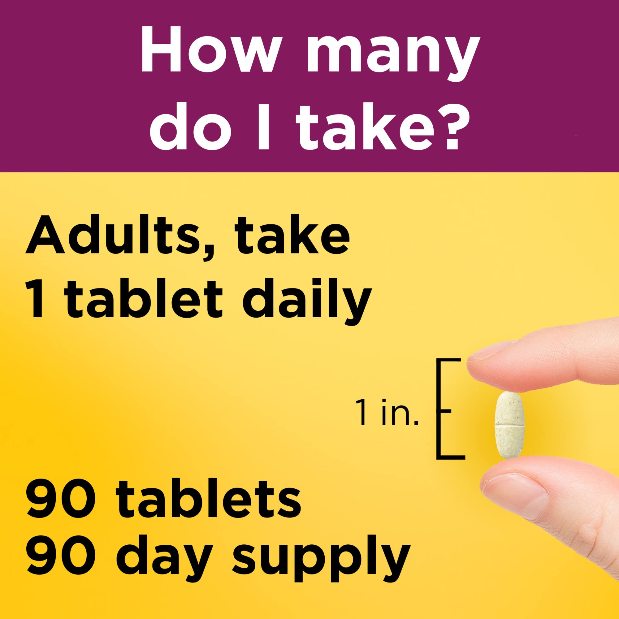 Nature Made Multivitamin For Women 50+ No Iron, Multivitamins for Women 50 Plus, Daily Nutritional Support, Nature Made Multi Vitamins, 90 Tablets, 90 Day Supply - Image 6