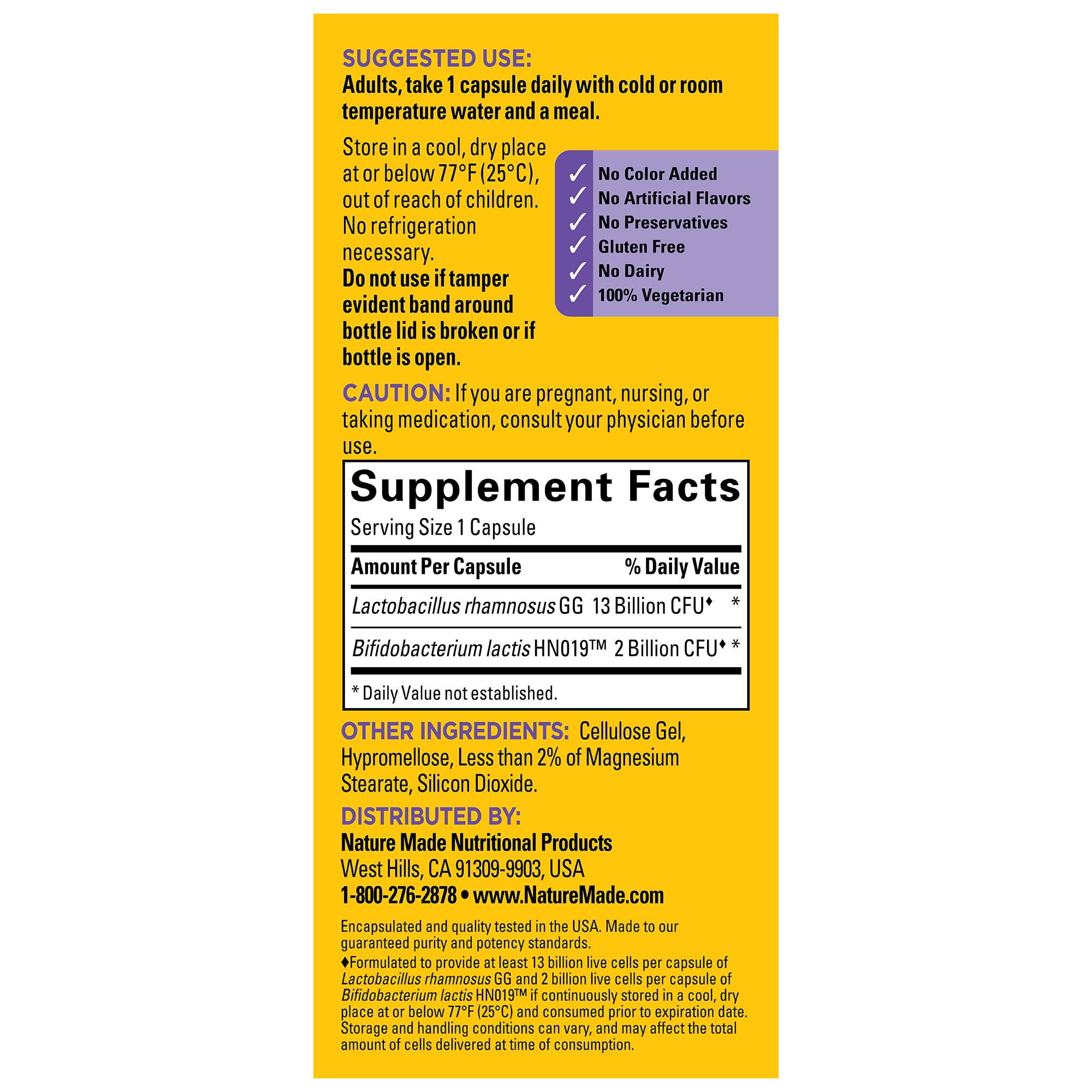 Nature Made Probiotics for Digestive Health Extra Strength 15 Billion CFU from Live Cultures, Probiotics for Women and Men, 30 Probiotic Capsules, 30 Day Supply - Image 5