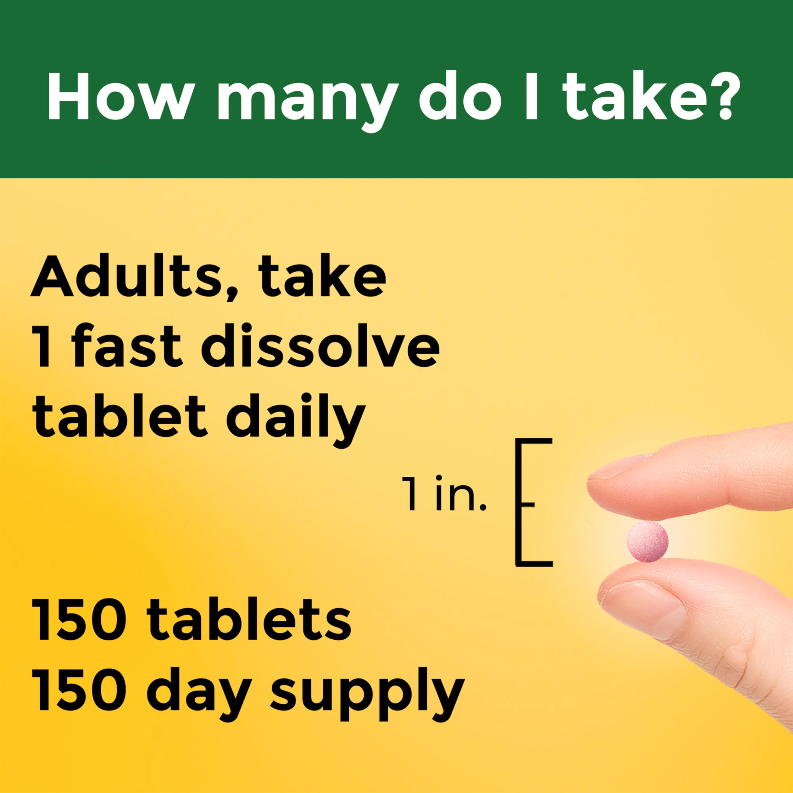 Nature Made Vitamin B12 1000 mcg, Easy to Take Vitamin B12 Sublingual Tablets for Energy Metabolism Support, 150 Sugar Free Fast Dissolve Tablets, 150 Day Supply - Image 5