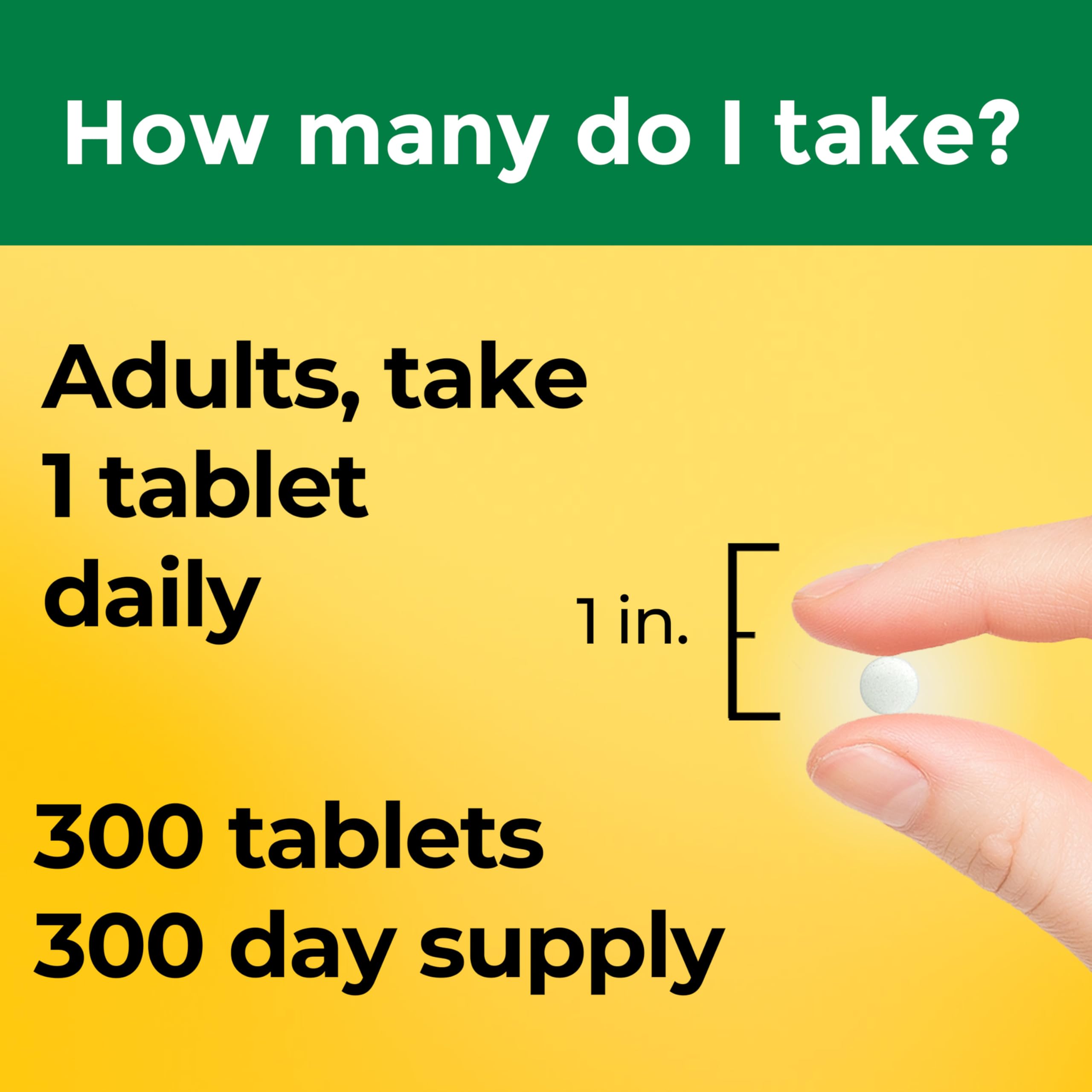 Nature Made Vitamin D3 1000 IU (25 mcg), Vitamin D Supplement for Bone, Teeth, Muscle and Immune Health Support, 300 Tablets, 300 Day Supply - Image 4