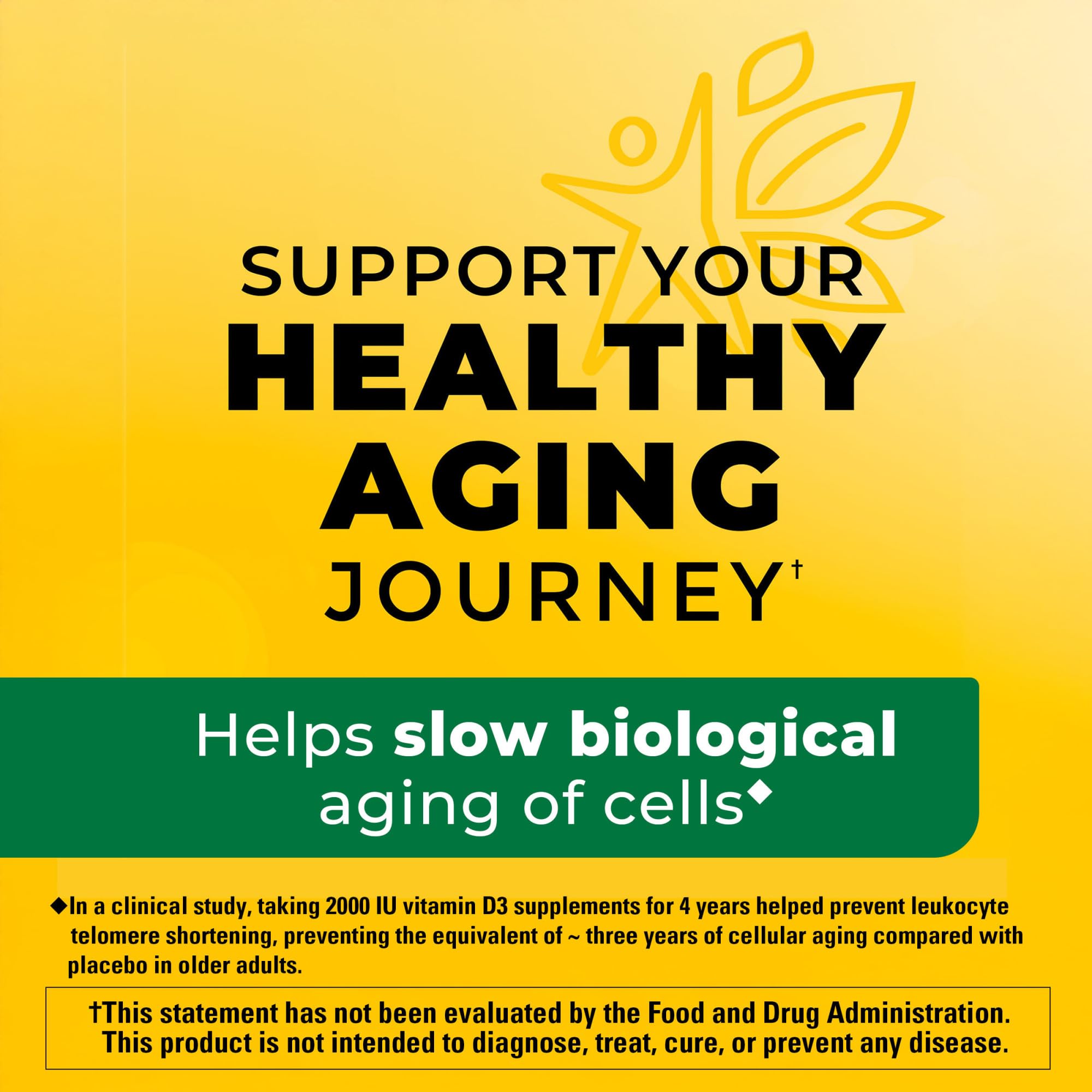 Nature Made Vitamin D3 2000 IU (50 mcg), Vitamin D Supplement for Bone, Teeth, Muscle and Immune Health Support, 220 Tablets, 220 Day Supply - Image 3