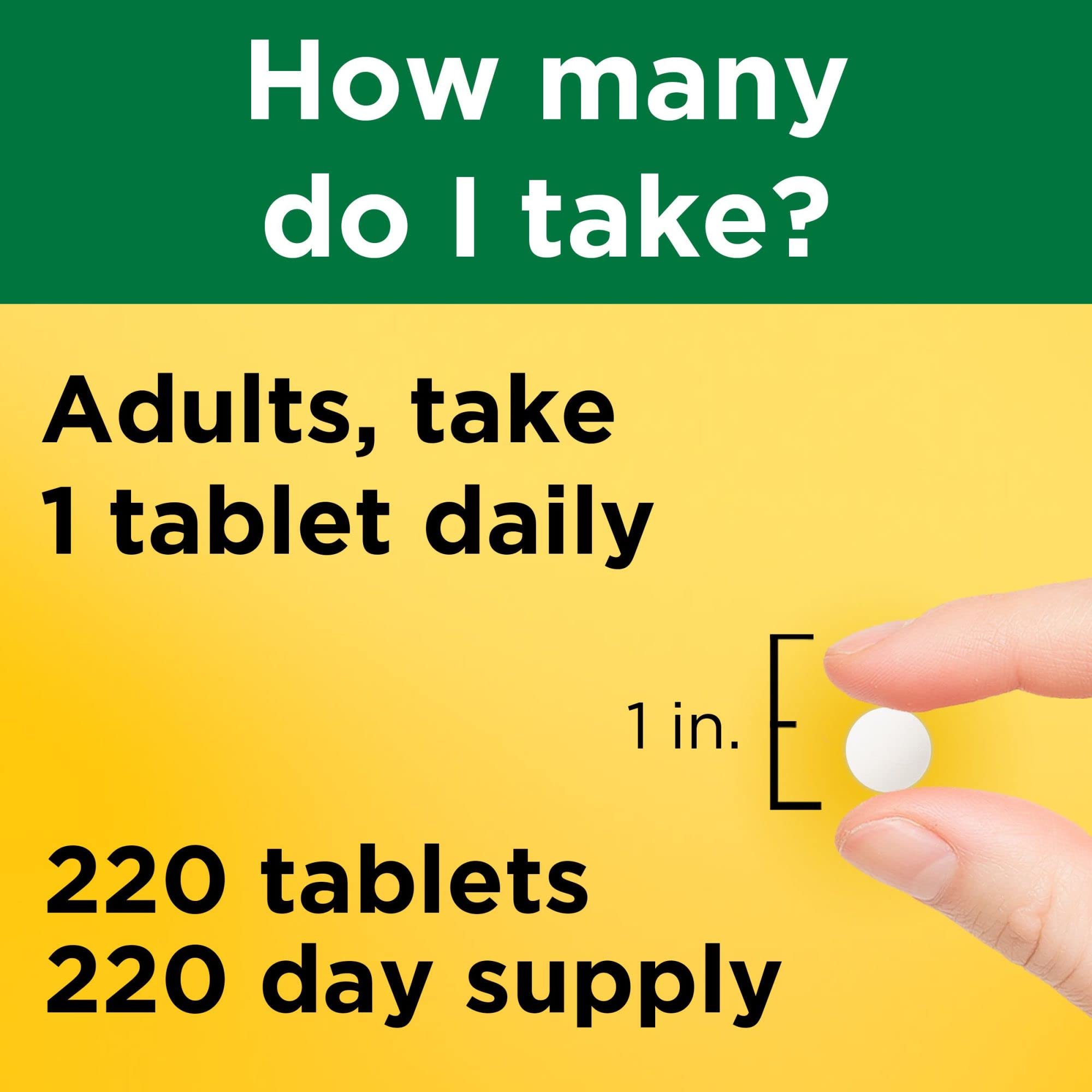 Nature Made Vitamin D3 2000 IU (50 mcg), Vitamin D Supplement for Bone, Teeth, Muscle and Immune Health Support, 220 Tablets, 220 Day Supply - Image 5