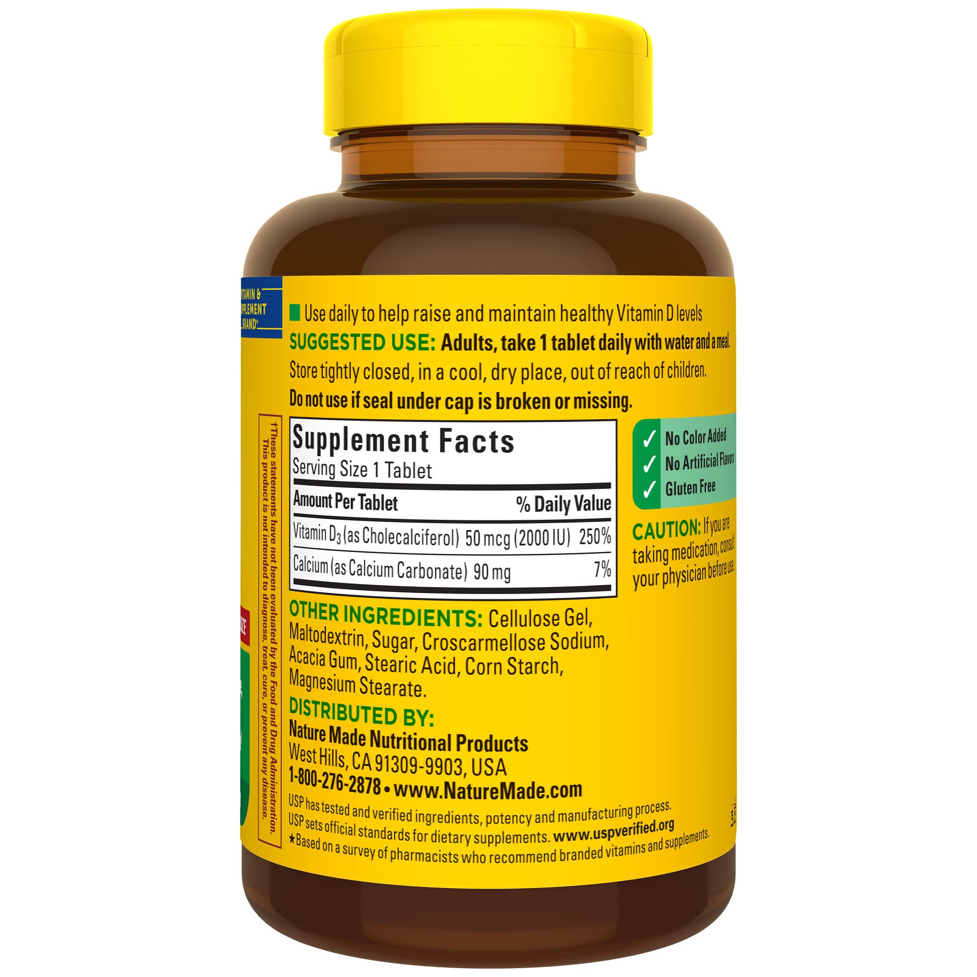 Nature Made Vitamin D3 2000 IU (50 mcg), Vitamin D Supplement for Bone, Teeth, Muscle and Immune Health Support, 400 Tablets, 400 Day Supply - Image 7