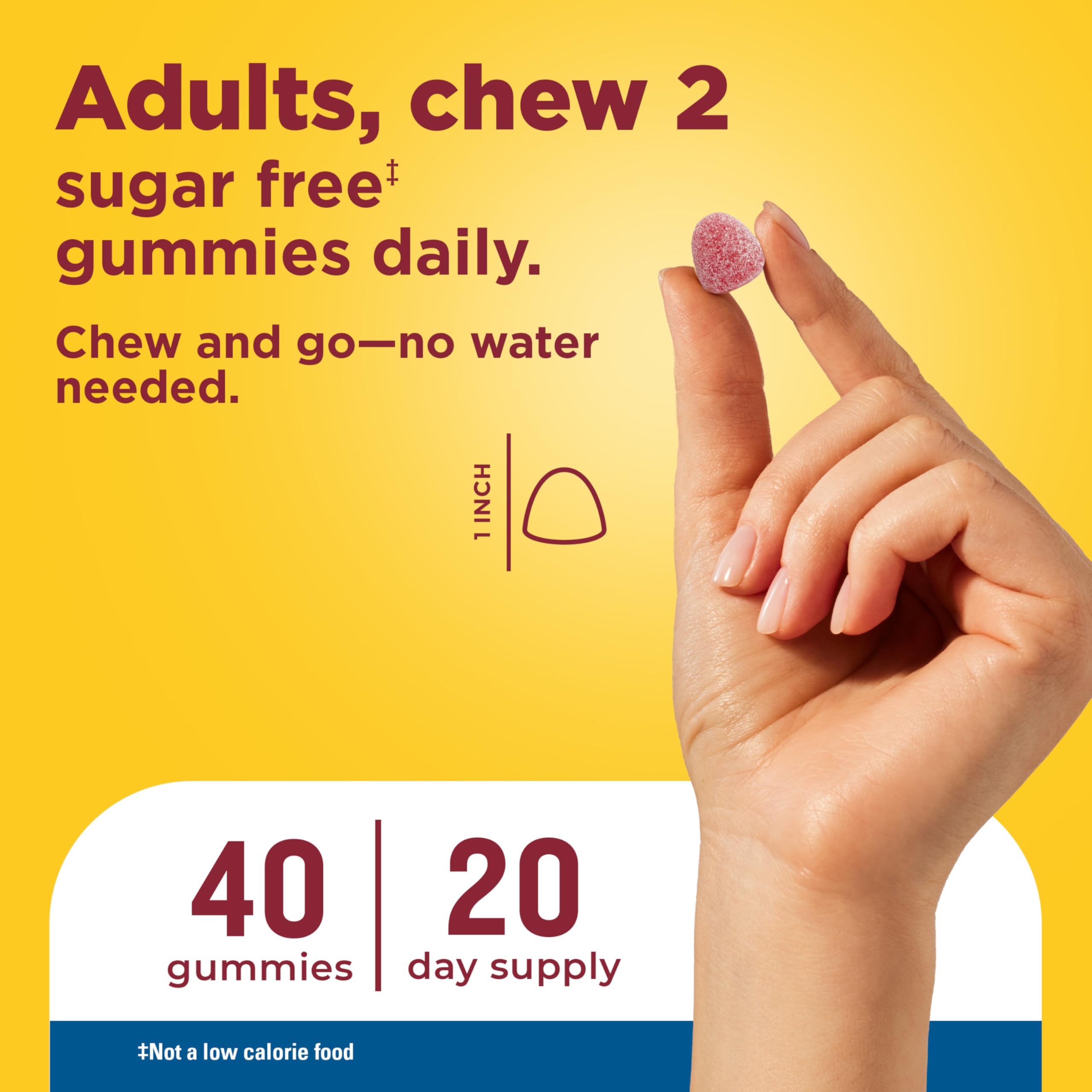Nature Made Zero Sugar Magnesium Citrate Gummies 200 Mg Per Serving, Muscle & Bone Support, Aspartame Free, 40 Sugar Free High Absorption Magnesium Gummies, 20 Day Supply - Image 5